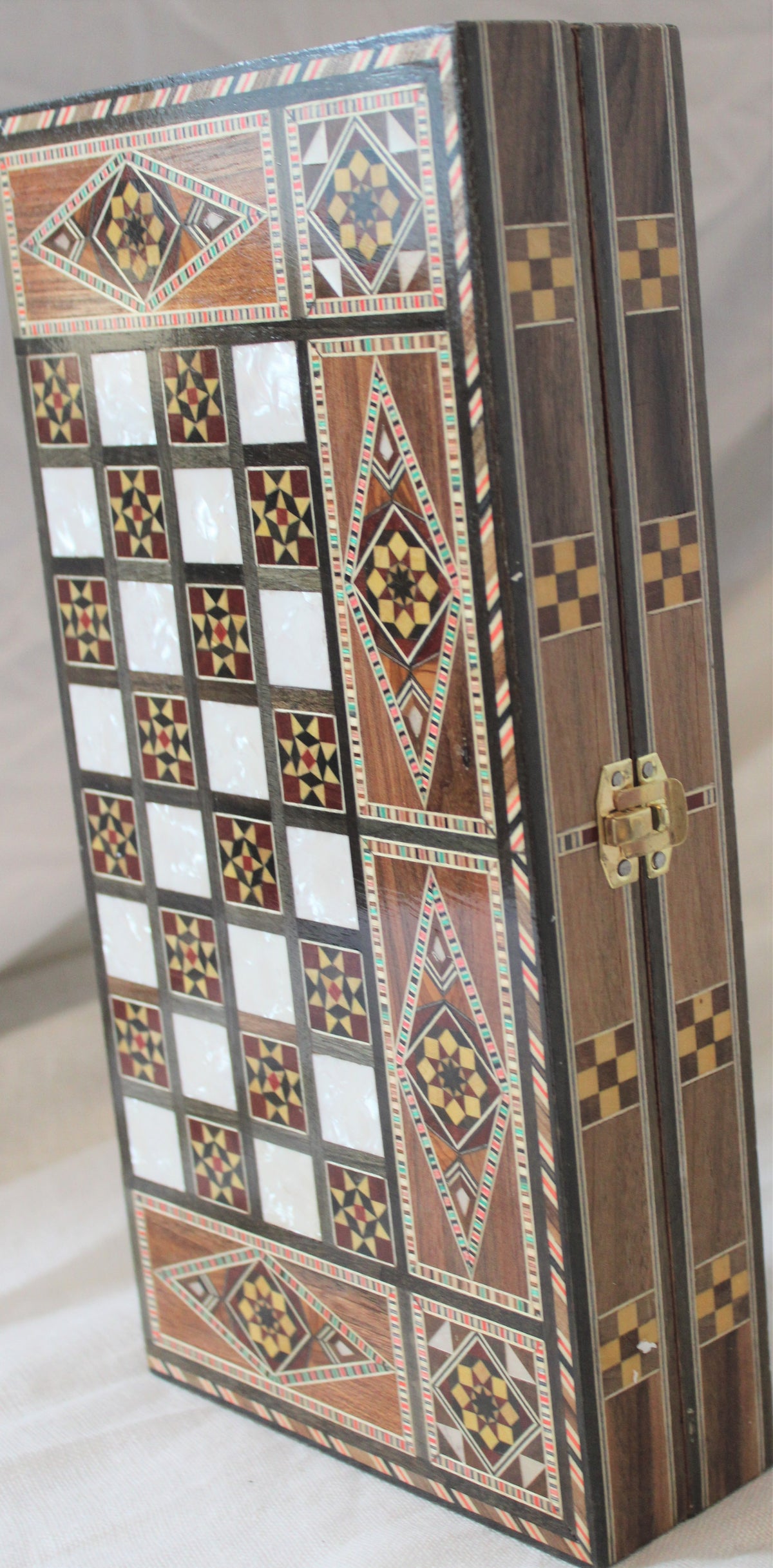 Sukun Syrian Mosaic Backgammon & Chess Board