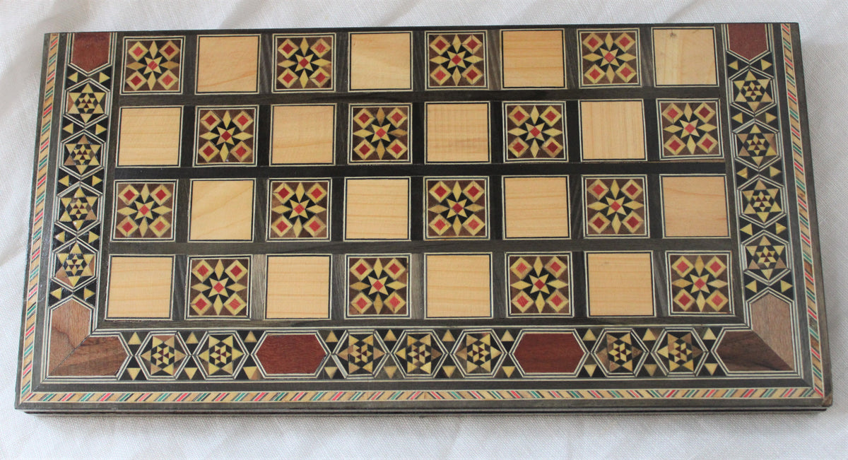Wajd Syrian Mosaic Chess & Playing Cards Board