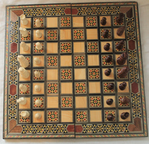 Wajd Syrian Mosaic Chess & Playing Cards Board