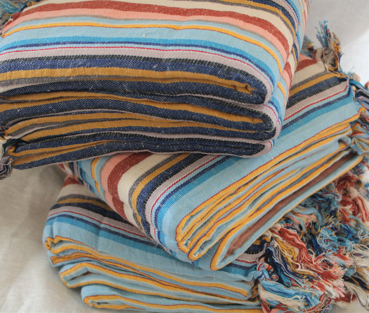 Rainbow Linen Turkish Towel
