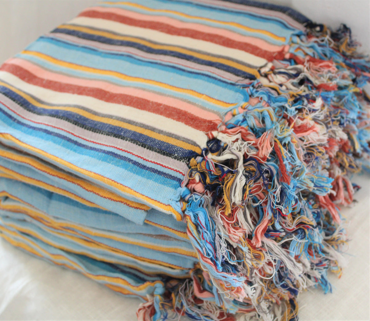 Rainbow Linen Turkish Towel