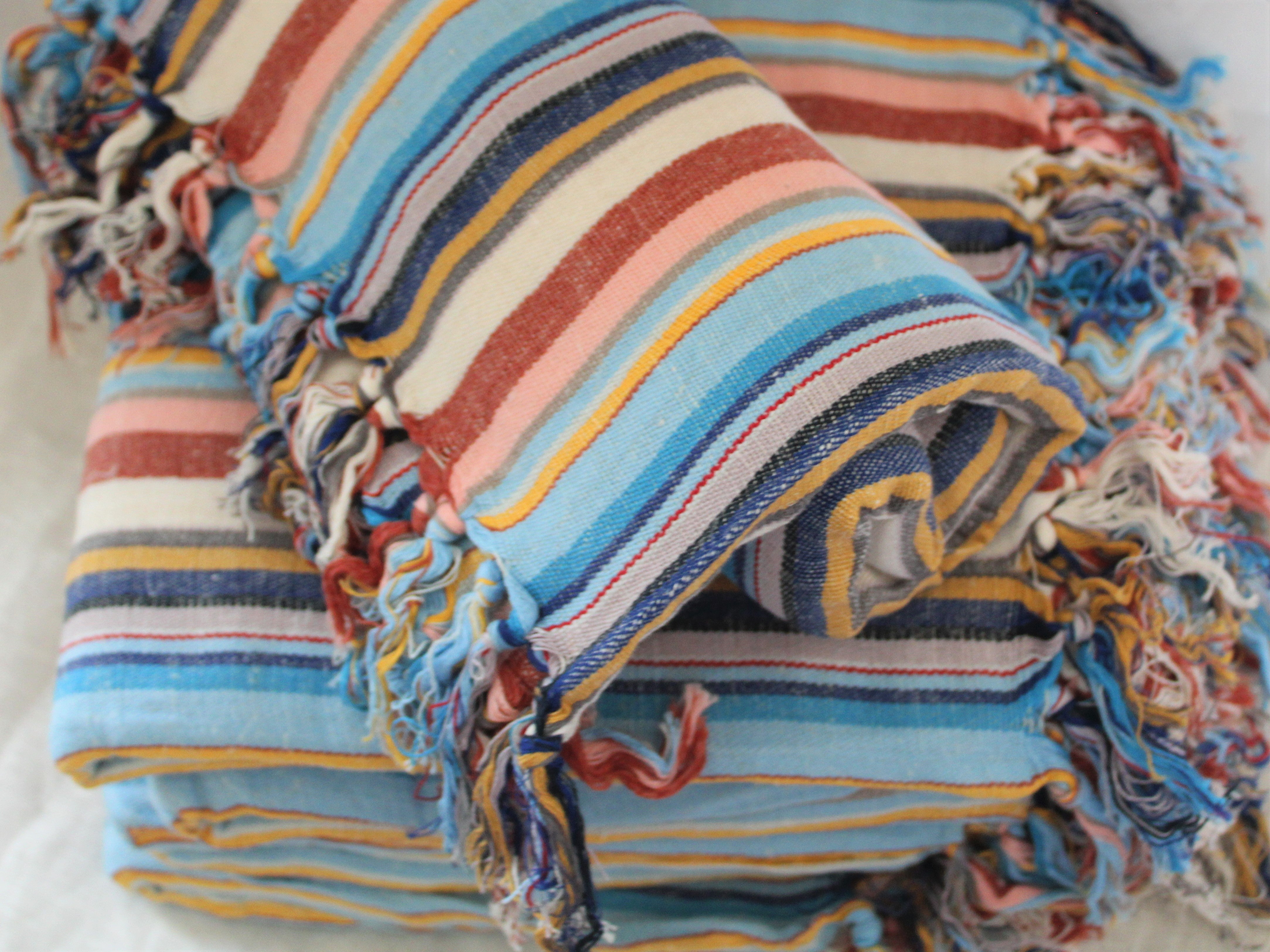 Rainbow Linen Turkish Towel