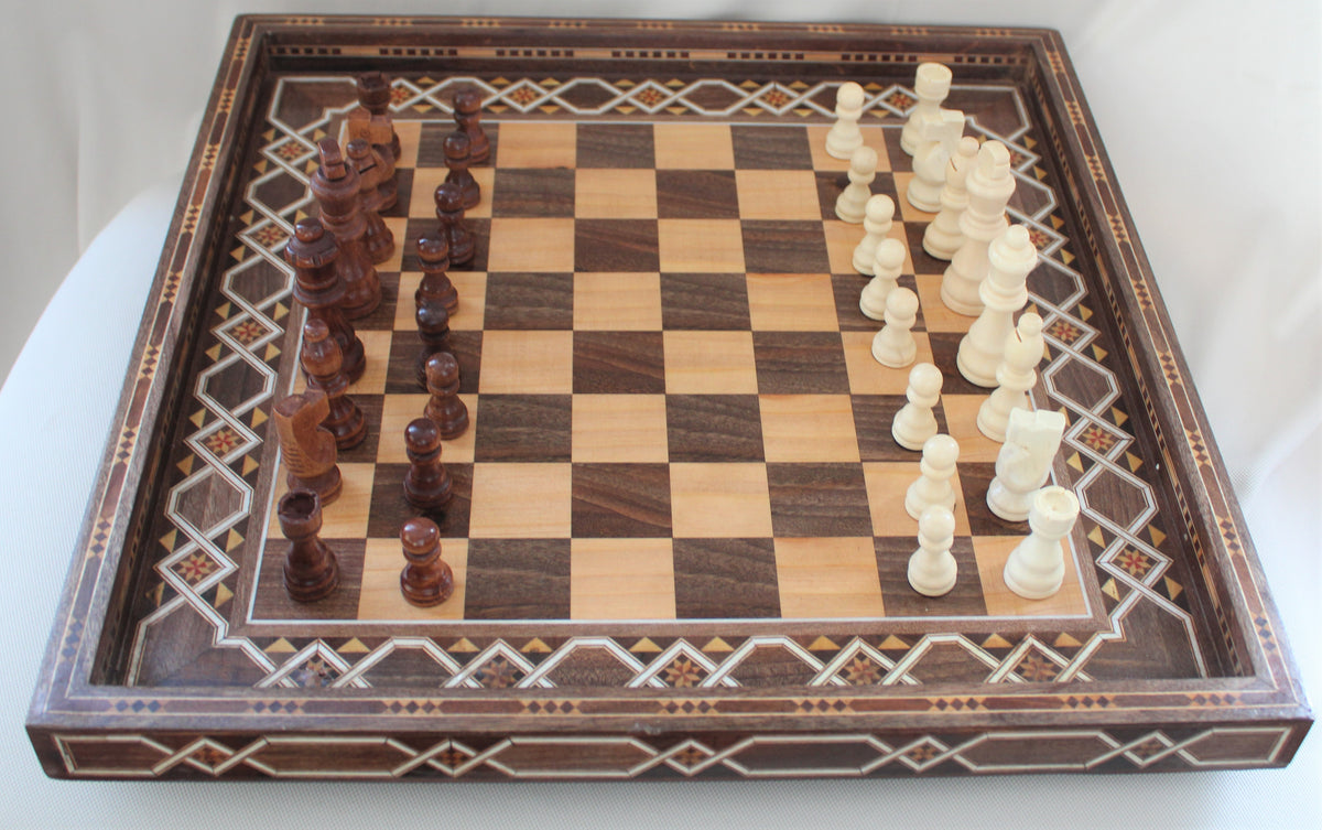 Selam Syrian Mosaic Chess Tray