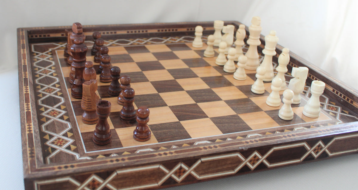 Selam Syrian Mosaic Chess Tray