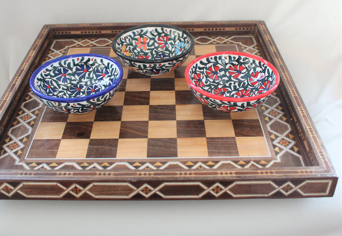 Selam Syrian Mosaic Chess Tray