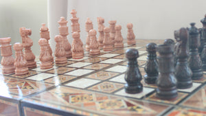 Takkat Syrian Mosaic Backgammon & Chess Board