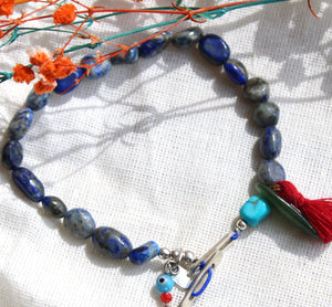 Royal Lapis Lazuli & Turquoise Beads Bracelet
