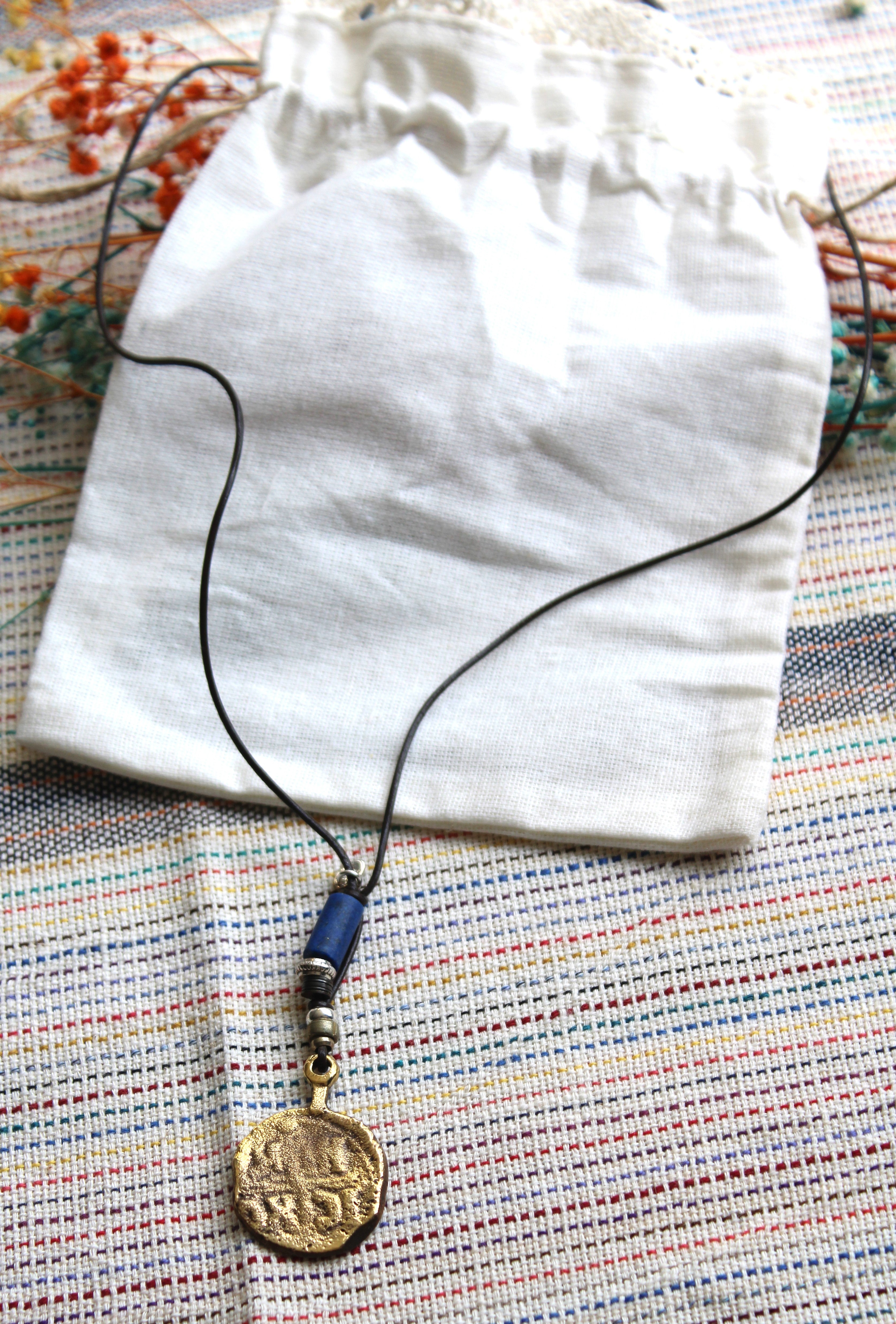 Sahil Lapis Lazuli & Rice Stones Necklace