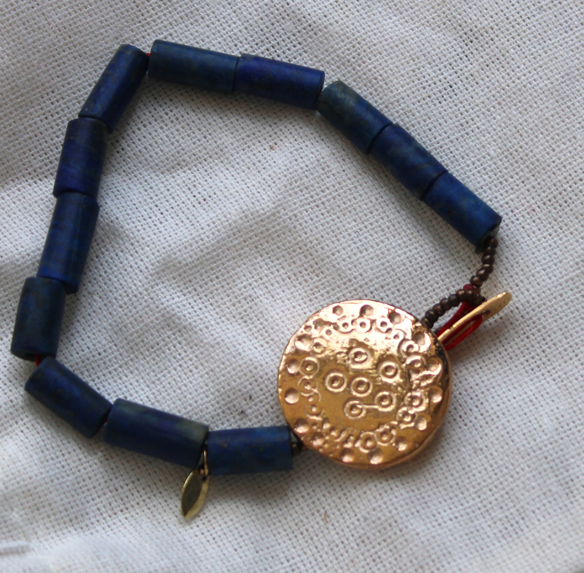 Amulet Bracelet with Lapis Stones