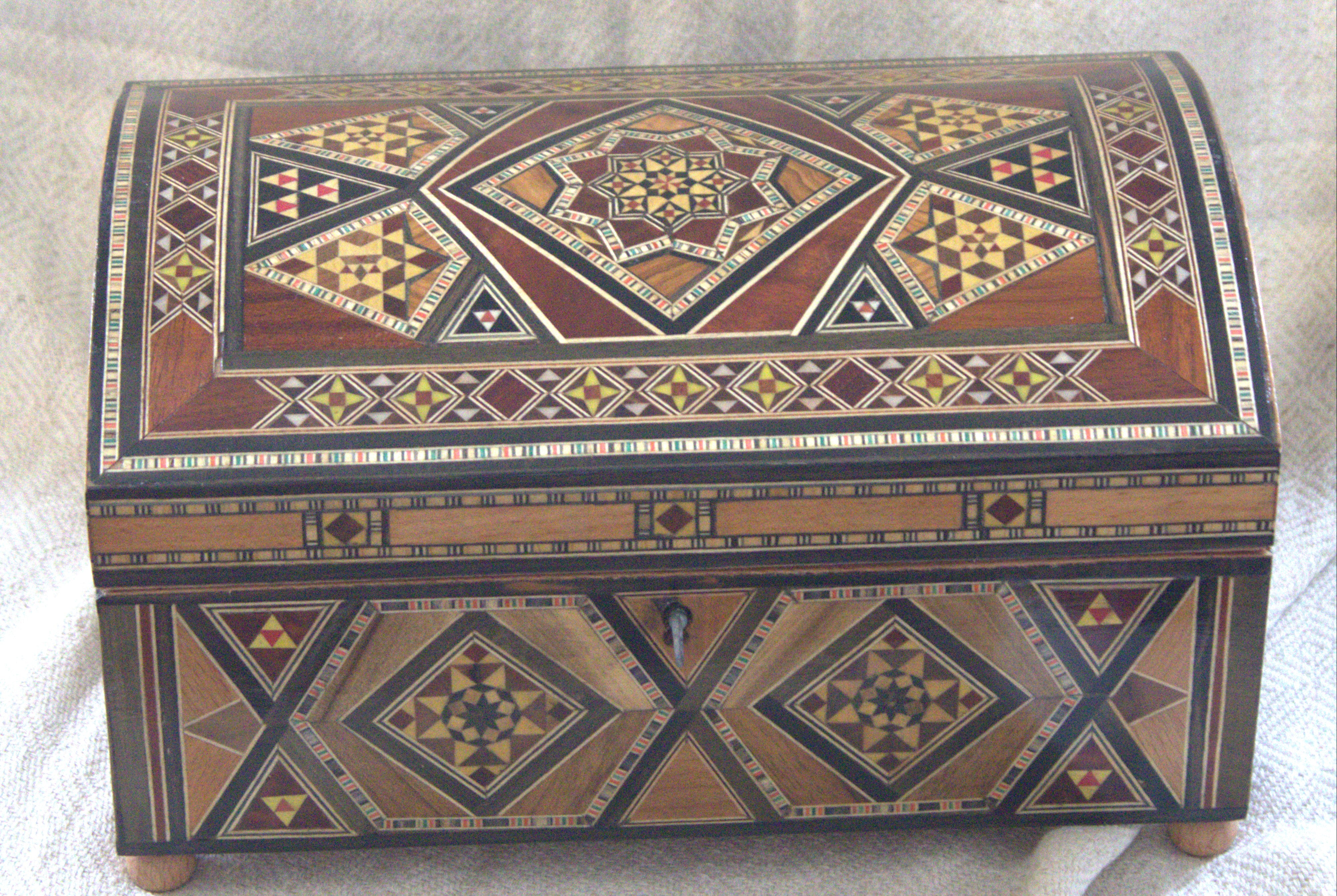 Ishtar Two Story Syrian Mosaic Jewellery Lock Box