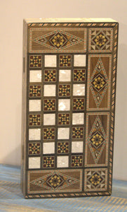 Sukun Syrian Mosaic Backgammon & Chess Board