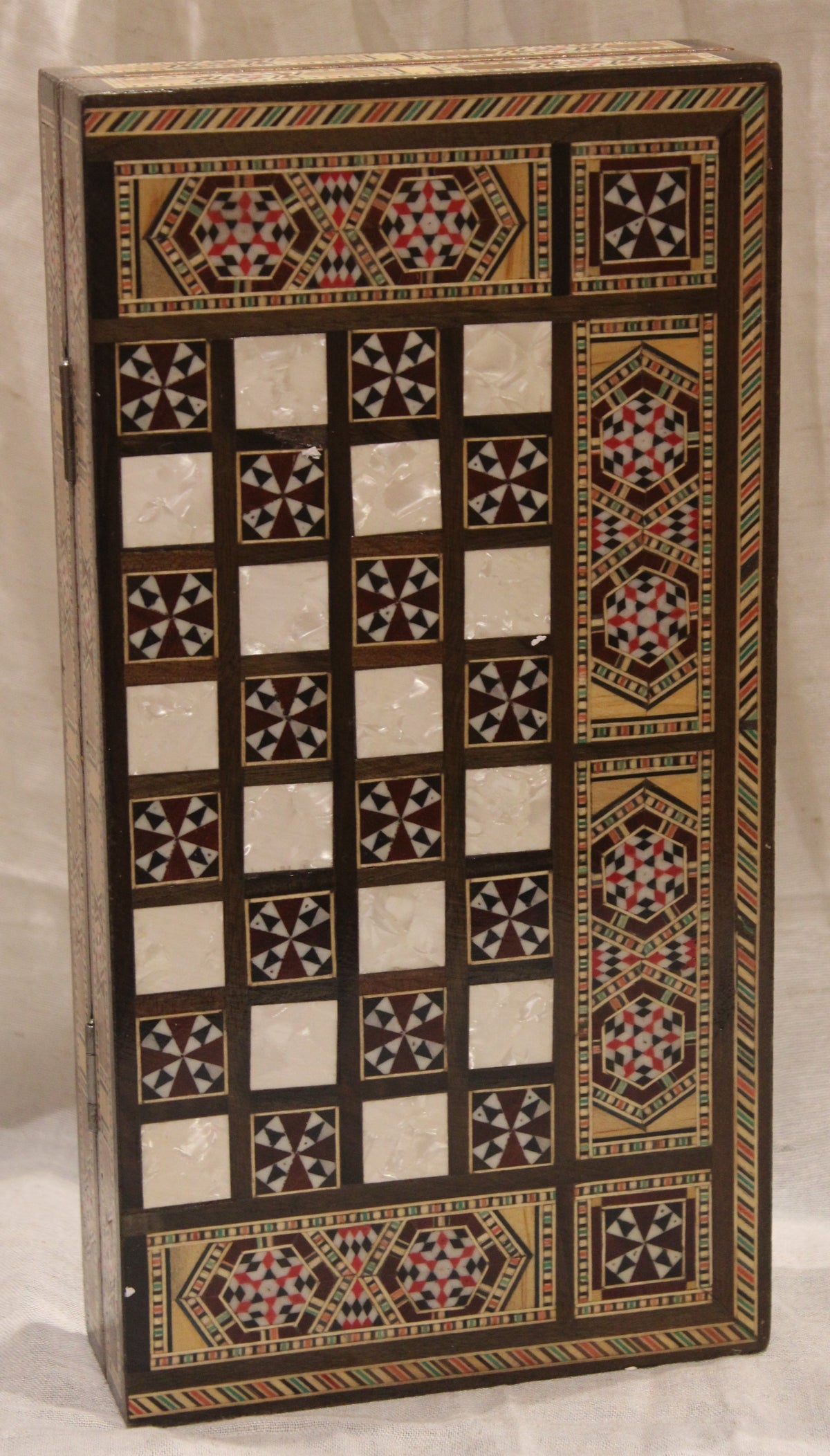 Sukun Syrian Mosaic Backgammon & Chess Board