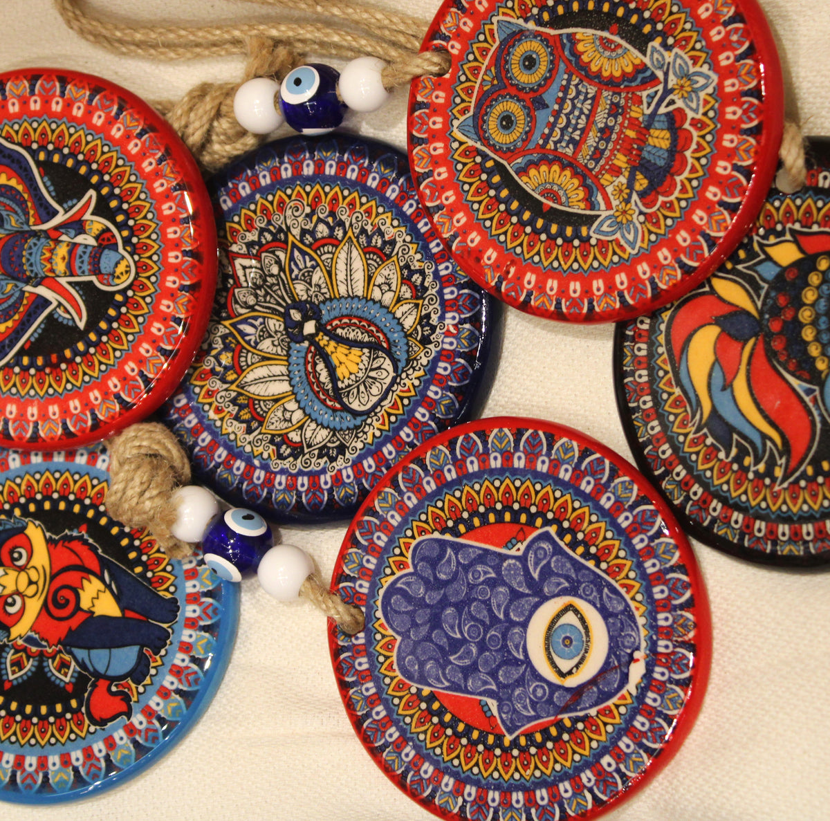 Mandala Ceramic Animal Ornaments