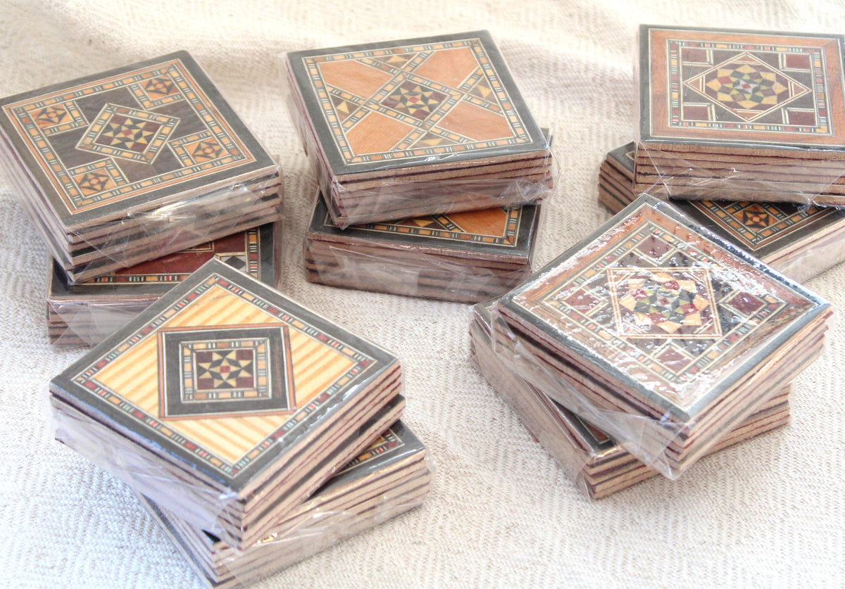 Kalam Syrian Mosaic Coasters Collection - Set of 6