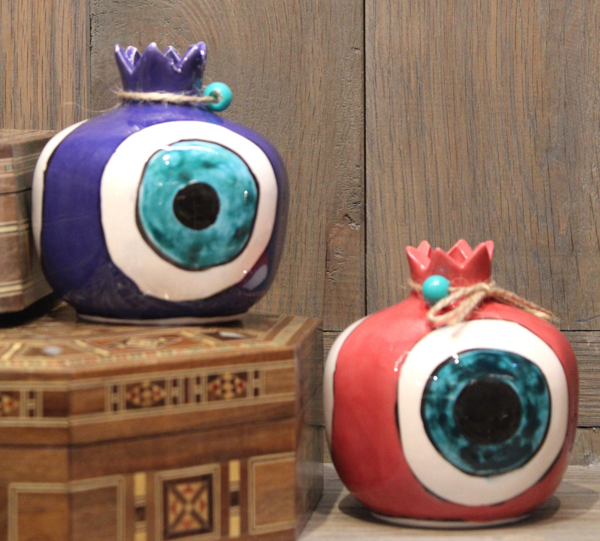 Ceramic Handpainted Pomegranate Table Decor
