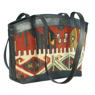 Selina Kilim Leather Bag - Soumak Boutique