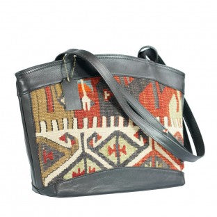 Selina Kilim Leather Bag - Soumak Boutique