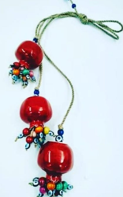 Pomegranate Ornaments - Set of 3