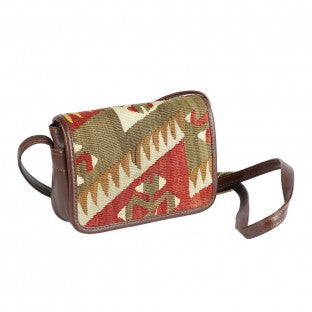 Chicheck Kilim Leather Shoulder Bag - Soumak Boutique