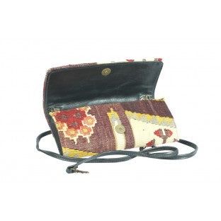 Saedeh Kilim & Leather Shoulder Bag - Soumak Boutique