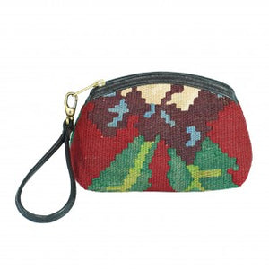 Raha Kilim & Leather Make-Up Bag