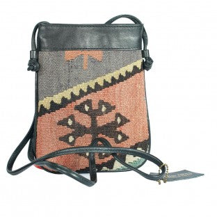 Helou Kilim Leather Shoulder Bag