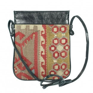 Jamil Kilim & Leather Shoulder Bag