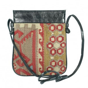 Jamil Kilim & Leather Shoulder Bag