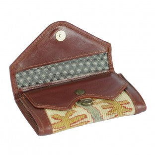 Shawk Kilim Leather Wallet - Soumak Boutique